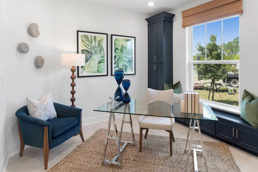 Furnished interior in a model home at Westerly Park at Wildlight – Villa Collection in Yulee (Image 5). Furnished interior in a model home at Westerly Park at Wildlight – Villa Collection in Yulee (Image 5).