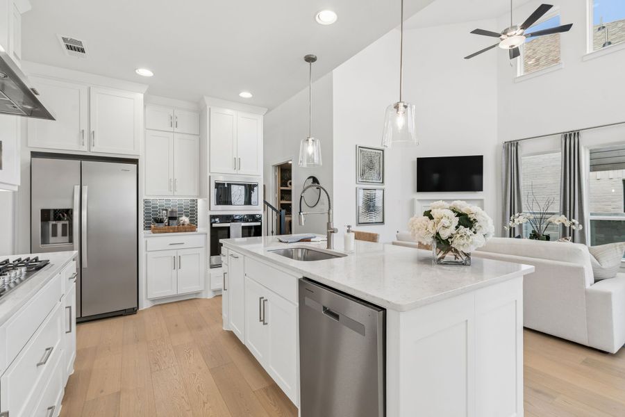 Furnished interior in a model home at Landmark in Denton (Image 22).