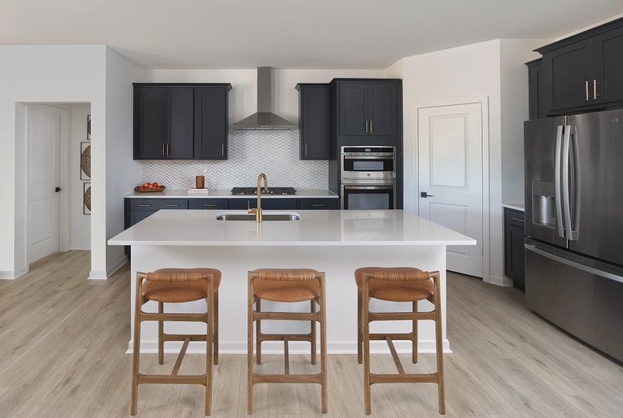 Furnished interior in a model home at Crescent Mills in Clayton (Image 13).