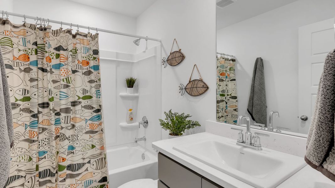 Furnished interior in a model home at Viridian in Lubbock (Image 33).