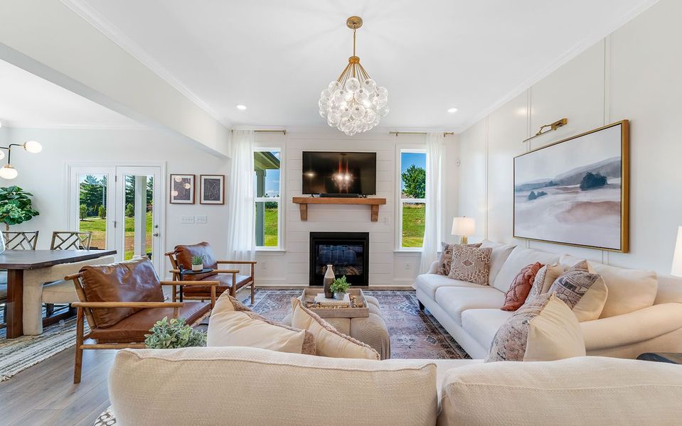 Furnished interior in a model home at The Retreat at Norman Farm in Hendersonville (Image 25).