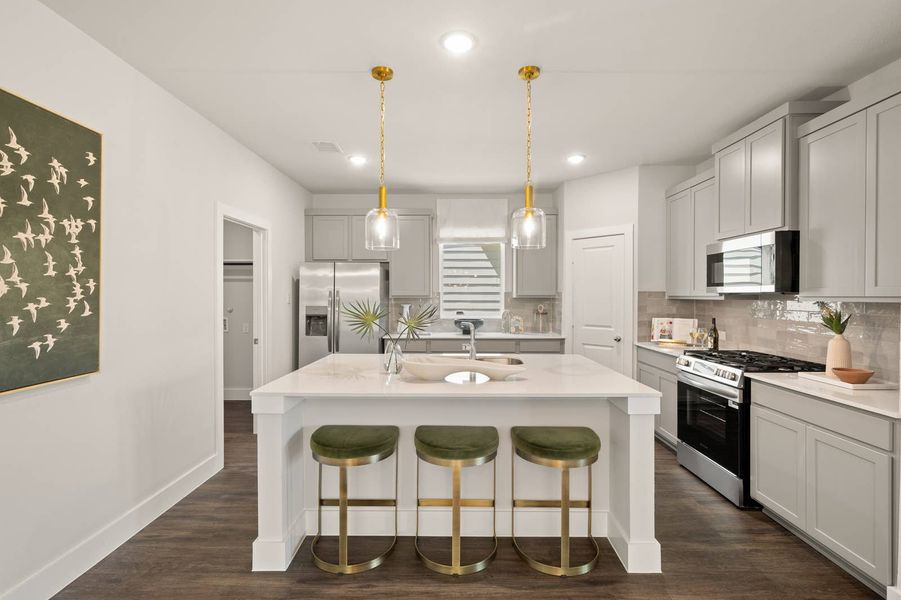 Furnished interior in a model home at Solterra in Mesquite (Image 11).