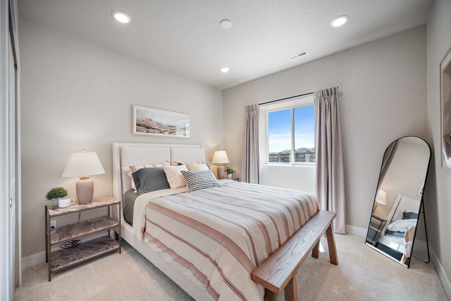 Furnished interior in a model home at Trails at Aspen Ridge-3 in Colorado Springs (Image 24). Furnished interior in a model home at Trails at Aspen Ridge-3 in Colorado Springs (Image 24).