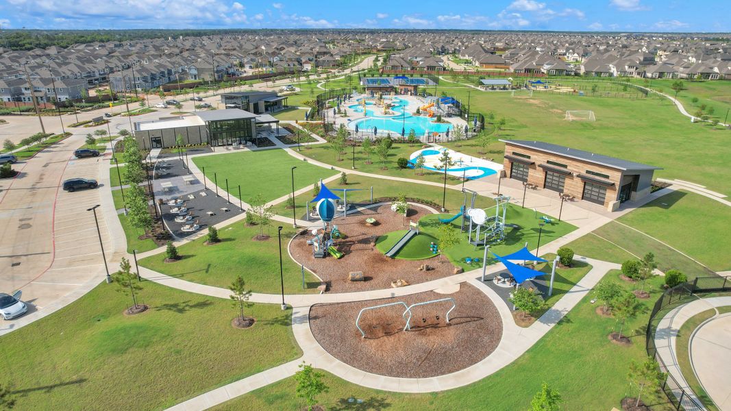 Aerial view of the Sunterra community in Katy, TX, showing layout and nearby surroundings (Image 12).