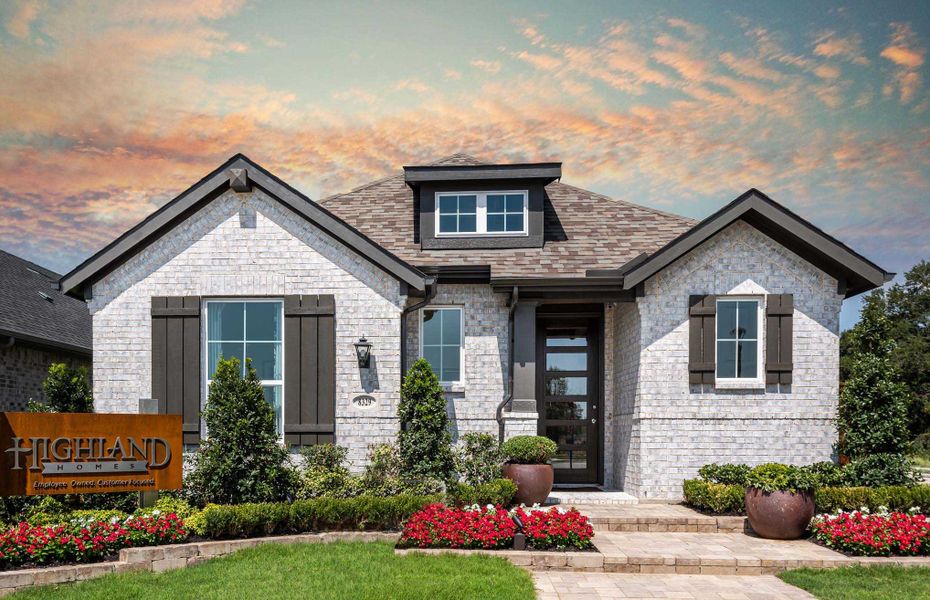 Front exterior of a home in the Trinity Falls: Artisan Series - 40ft lots community, located in McKinney, TX (Image 5). Front exterior of a home in the Trinity Falls: Artisan Series - 40ft lots community, located in McKinney, TX (Image 5).