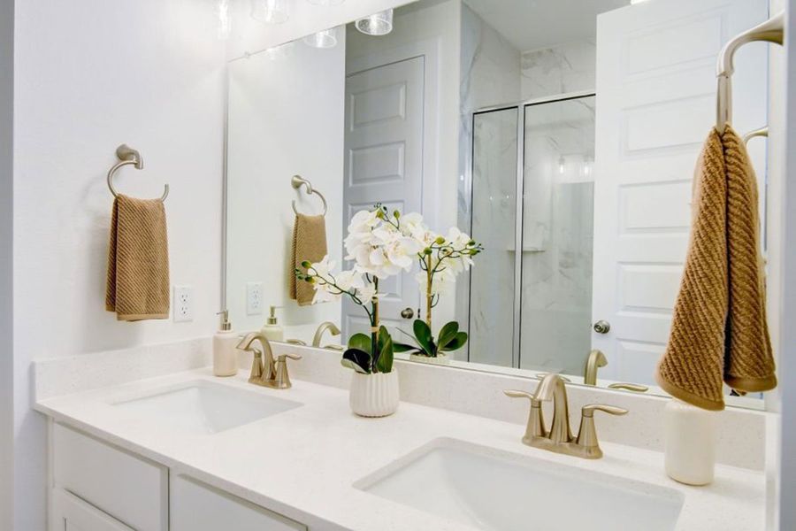 Furnished interior in a model home at Avery Centre in Round Rock (Image 7).