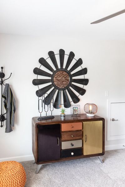 Furnished interior in a model home at The Gables in Moyock (Image 46).