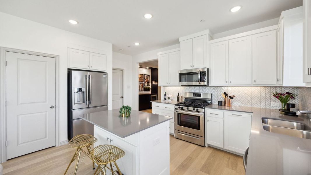 Furnished interior in a model home at City Point in North Richland Hills (Image 19).