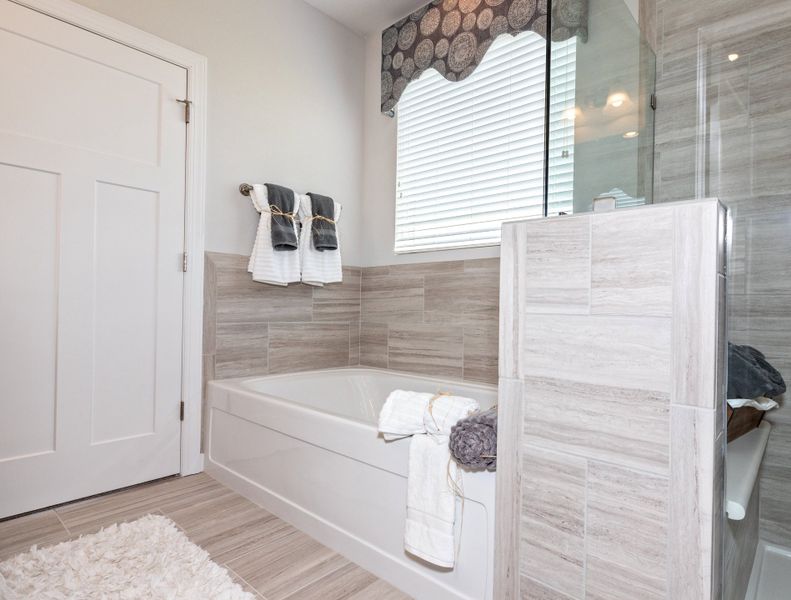 Furnished interior in a model home at The Gables in Moyock (Image 33).