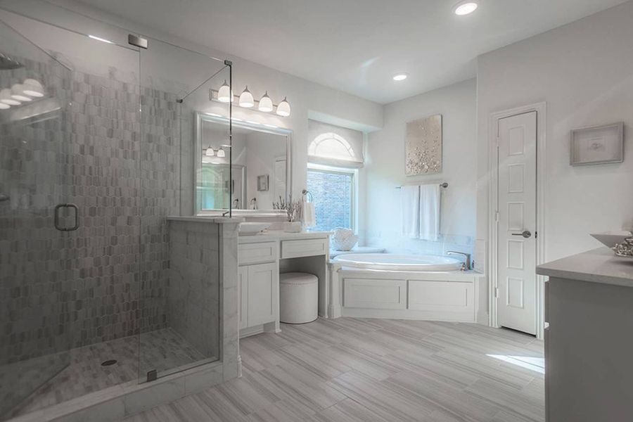 Furnished interior in a model home at Cambridge Estates in Prosper (Image 19).