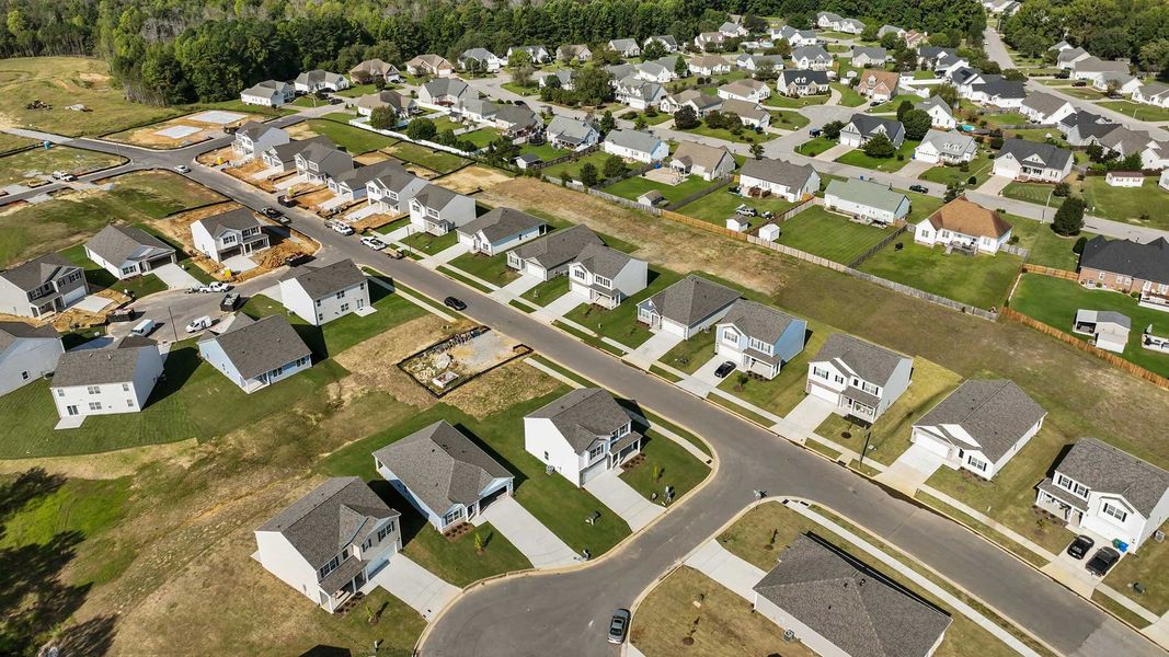 Aerial view of the Bedford Place community in Wilson, NC, showing layout and nearby surroundings (Image 12).