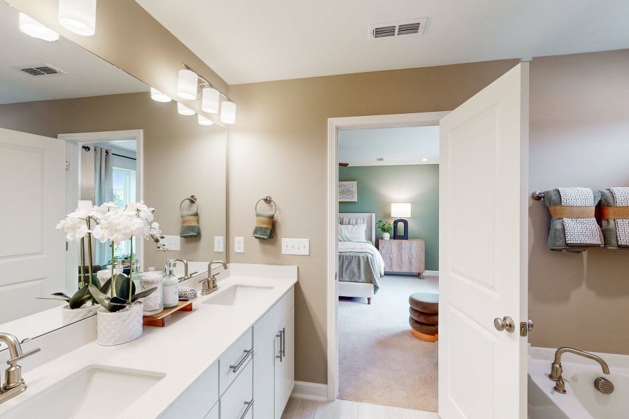 Furnished interior in a model home at Watkins Grove in Raleigh (Image 12).