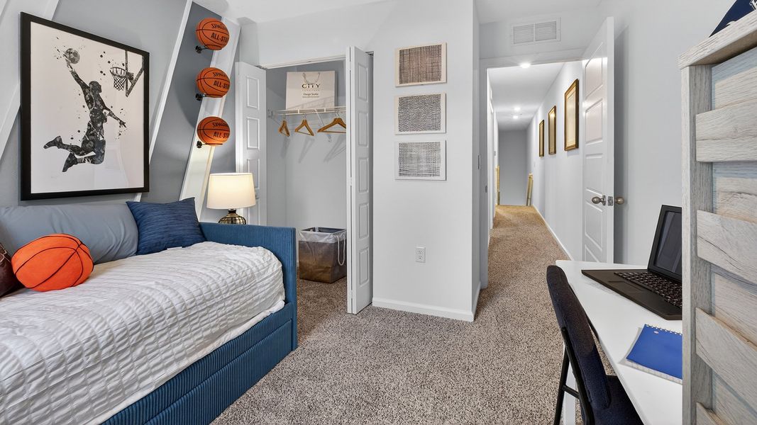 Furnished interior in a model home at Irongate Villas in Jacksonville (Image 25).