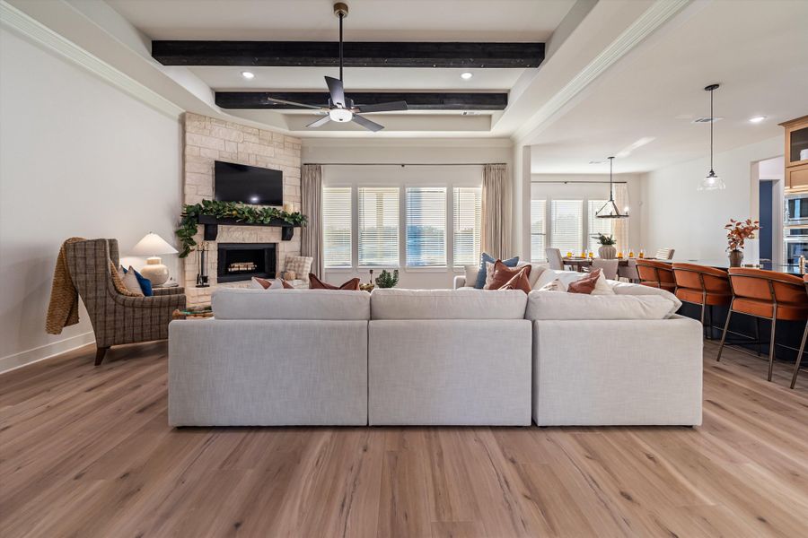 Furnished interior in a model home at Grayson Ridge in Van Alstyne (Image 40).