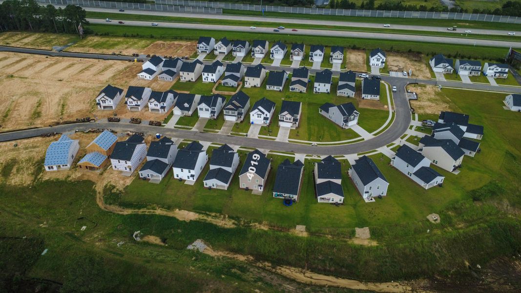 Aerial view of the Victorywoods Village community in Columbia, SC, showing layout and nearby surroundings (Image 9).