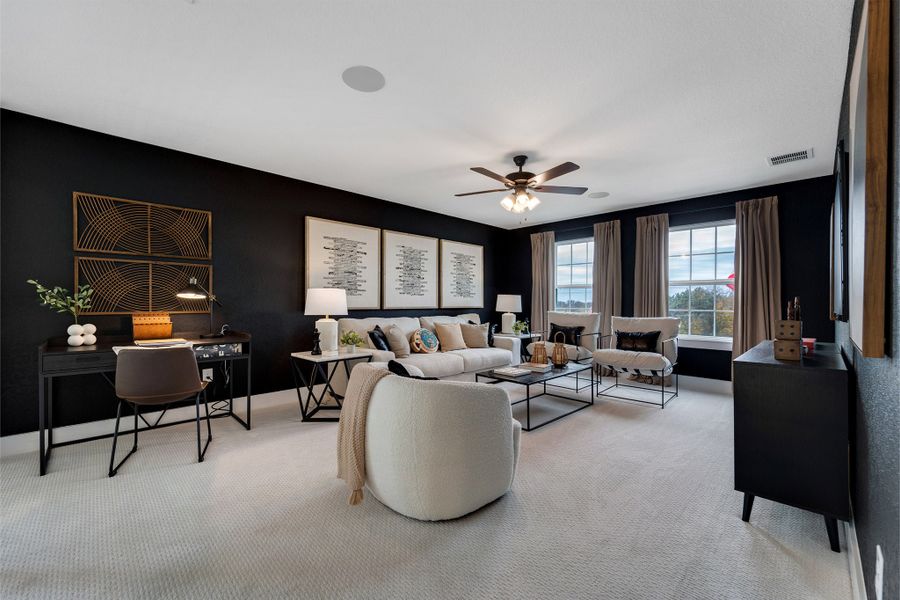 Furnished interior in a model home at Cloud Country in New Braunfels (Image 37). Furnished interior in a model home at Cloud Country in New Braunfels (Image 37).