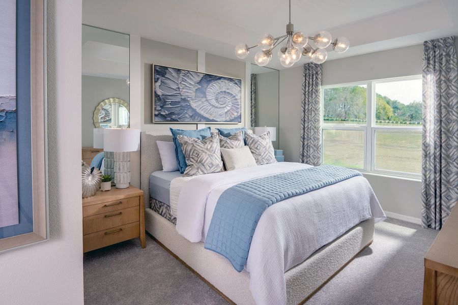 Furnished interior in a model home at Leela Reserve Paired Villas in Tavares (Image 6). Furnished interior in a model home at Leela Reserve Paired Villas in Tavares (Image 6).