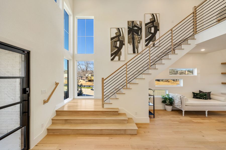 Furnished interior in a model home at Parkside Estates in Aledo (Image 6).