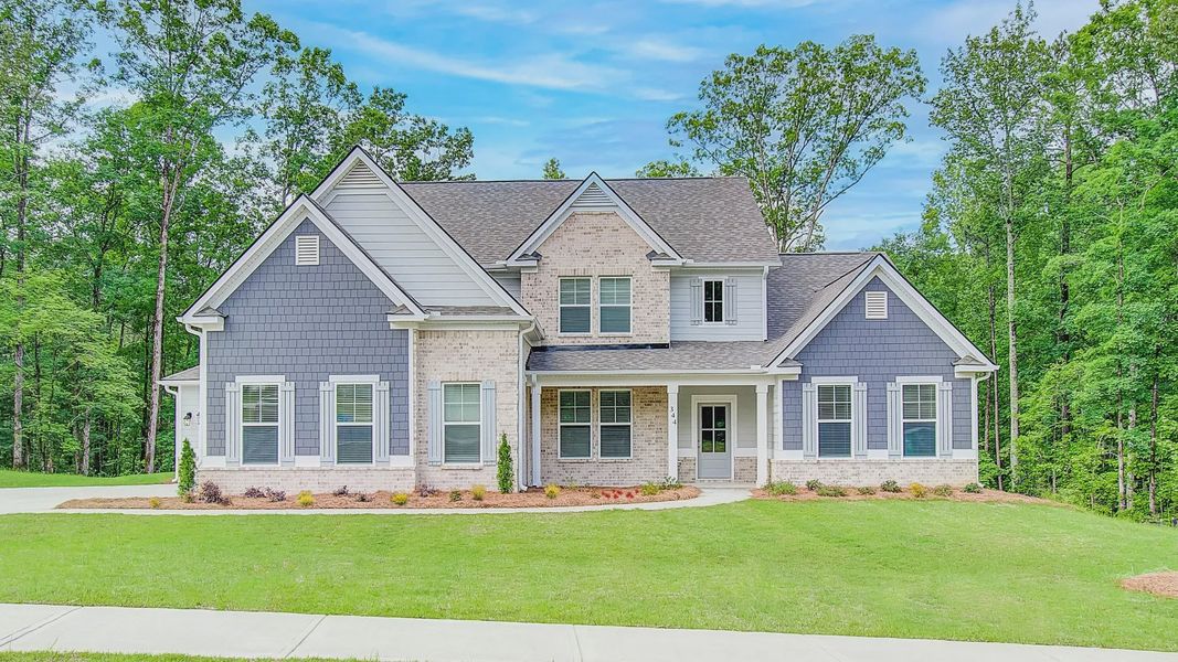 Front exterior of a home in the Saddleridge community, located in Senoia, GA (Image 8). Front exterior of a home in the Saddleridge community, located in Senoia, GA (Image 8).