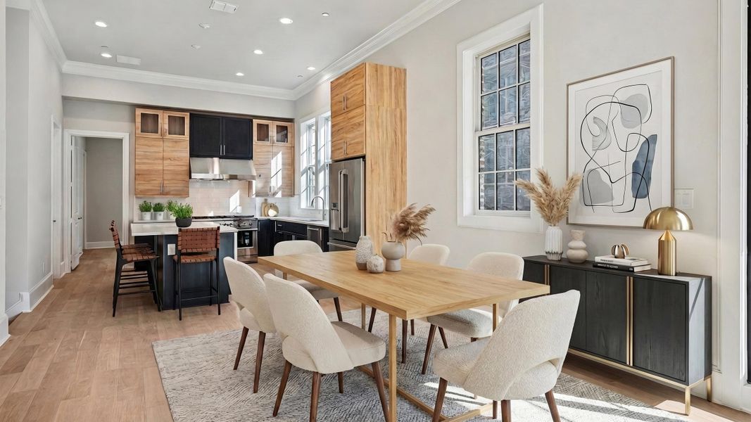 Furnished interior in a model home at Addison Grove in Addison (Image 8).