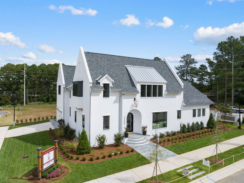 Front exterior of a home in the The Founding at Blue Ridge community, located in Raleigh, NC (Image 3).