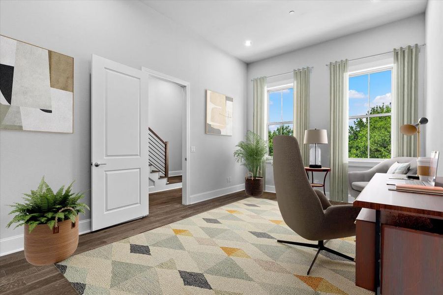 Furnished interior in a model home at Carroll Crest in Carrollton (Image 21).