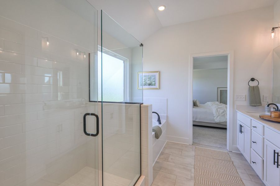 Furnished interior in a model home at Langford Farms in Gallatin (Image 9).