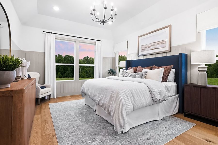 Furnished interior in a model home at The Reserve at Spiritas Ranch in Little Elm (Image 15).