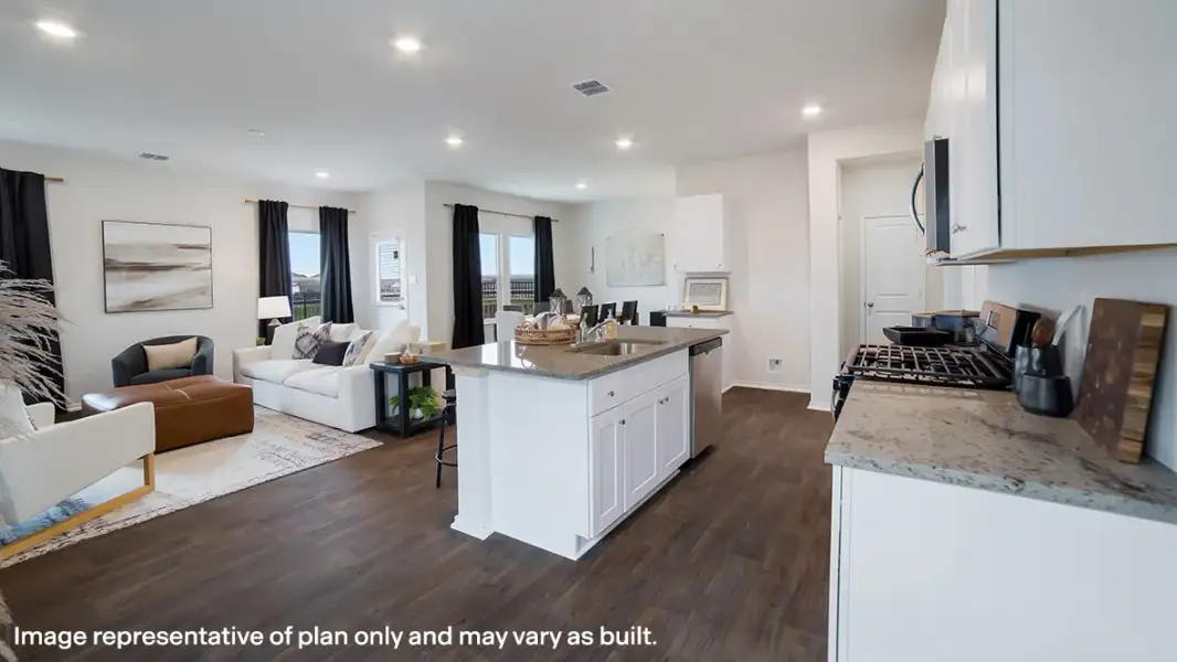 Furnished interior in a model home at Weatherwood in San Antonio (Image 3).