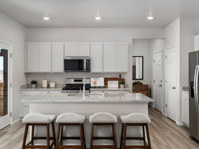 Furnished interior in a model home at Lake Bluff in Greeley (Image 3).