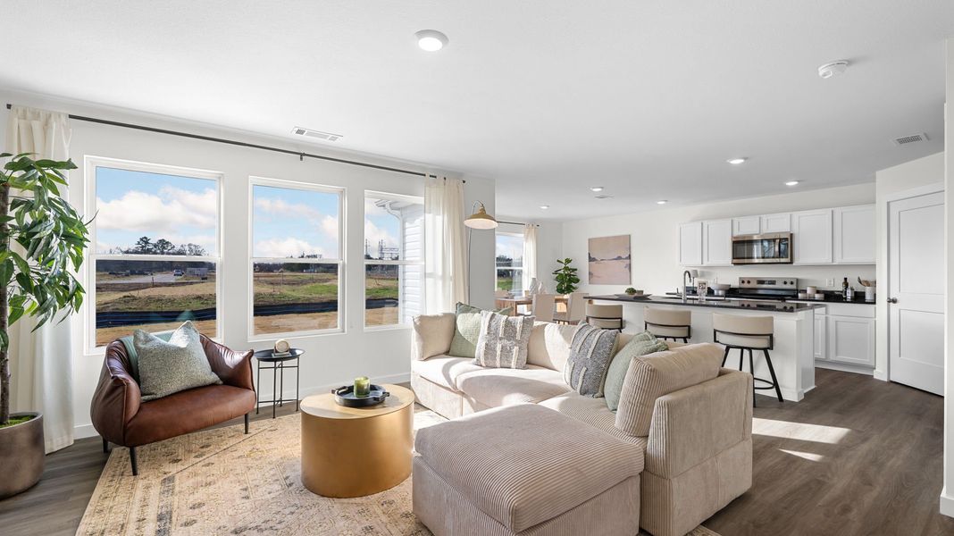 Furnished interior in a model home at Evergreen Landing in Rossville (Image 6).