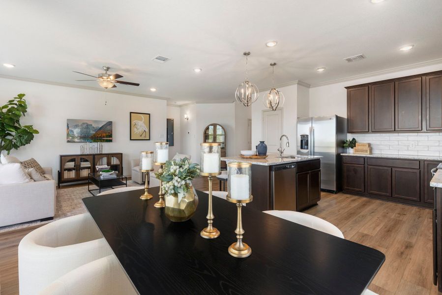 Furnished interior in a model home at Arroyo Ranch in Seguin (Image 14). Furnished interior in a model home at Arroyo Ranch in Seguin (Image 14).