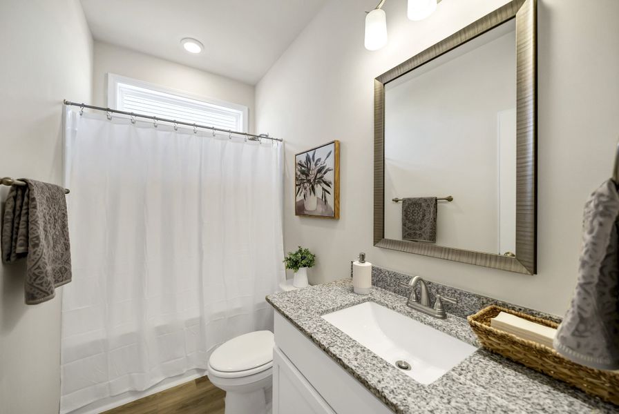 Furnished interior in a model home at Portrait Hills in Aiken (Image 30).