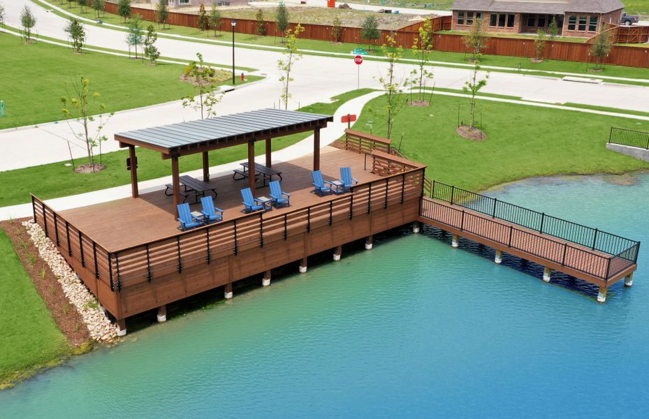 Fishing pond and pier