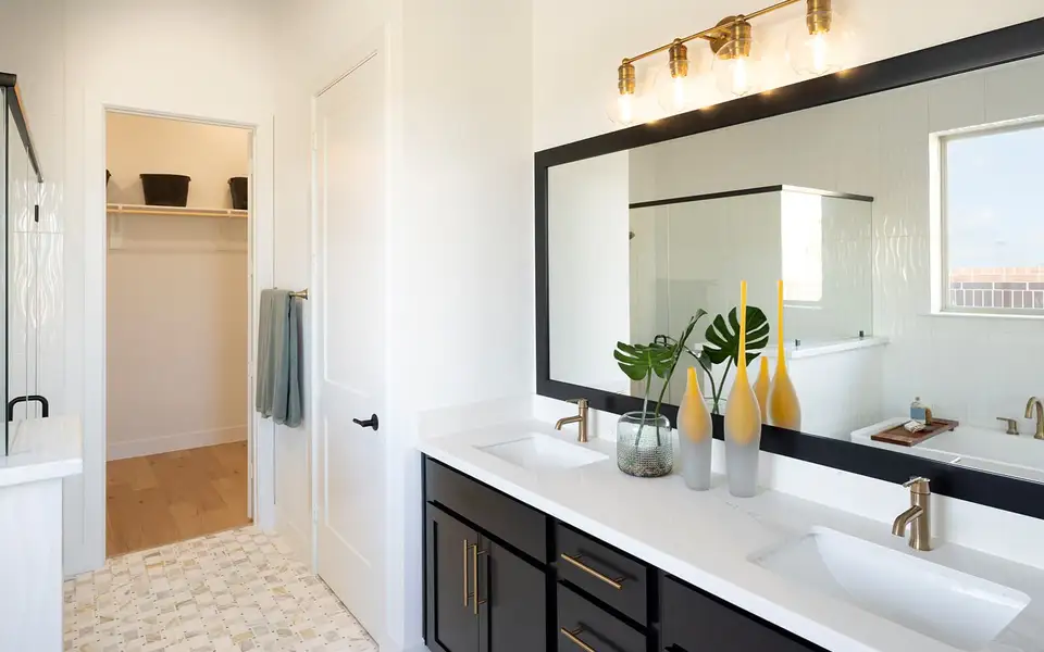 Furnished interior in a model home at 50' Traditional Homes at Elyson in Katy (Image 5).