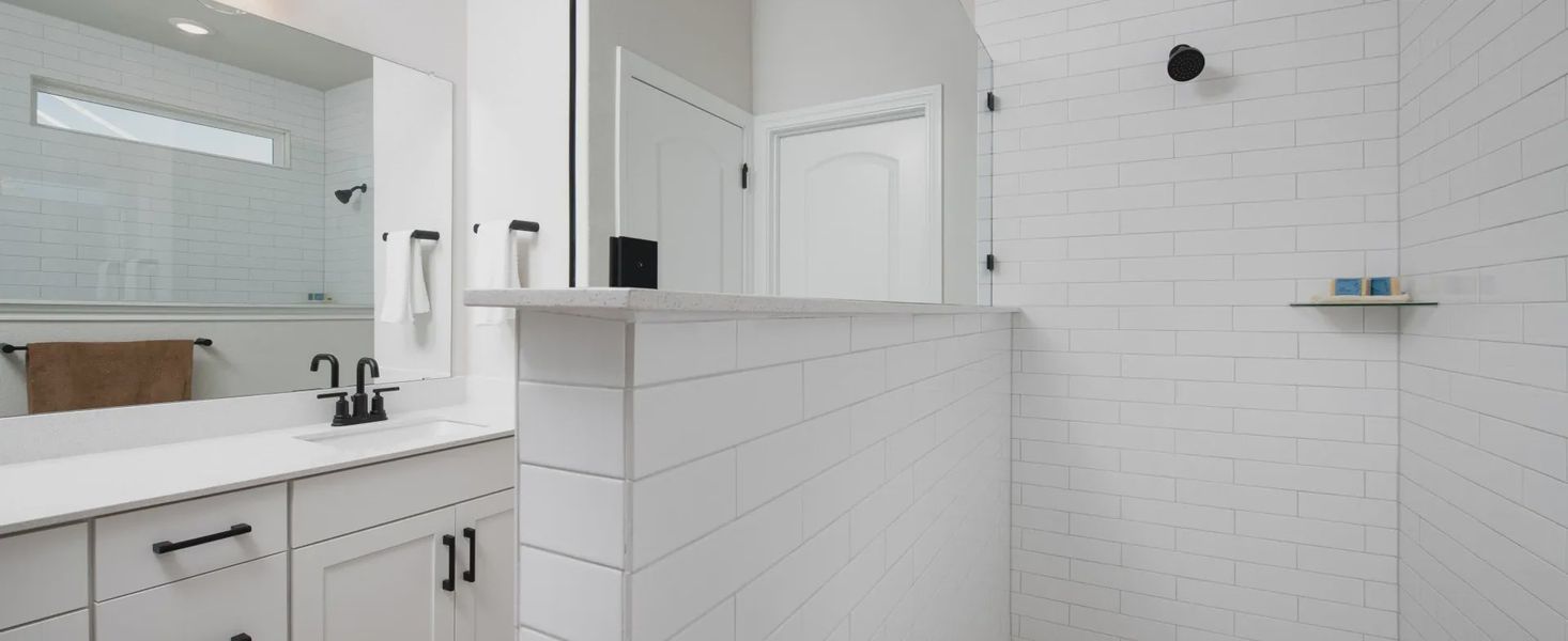 Furnished interior in a model home at Covered Bridge in Hutto (Image 23).