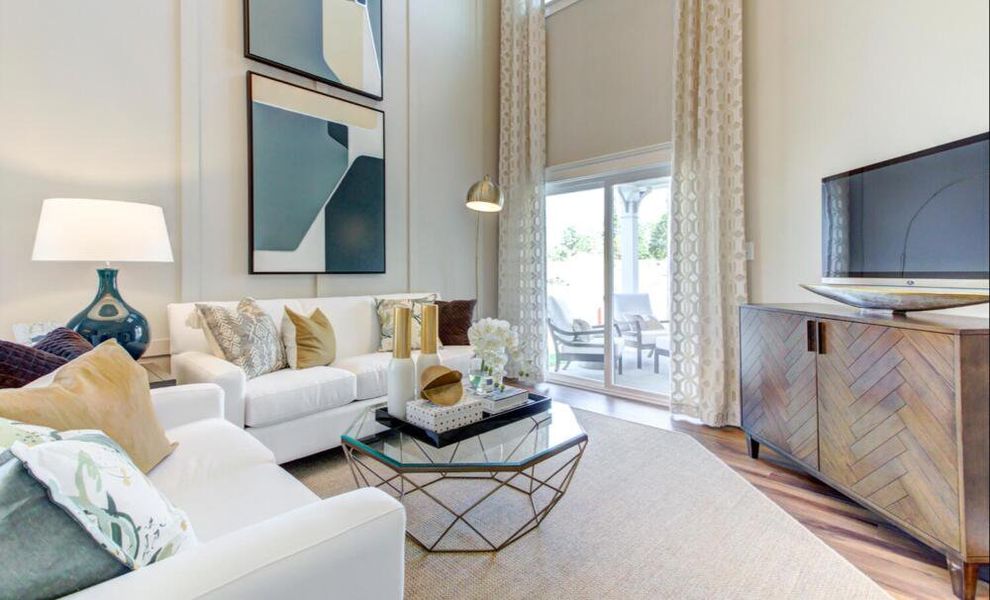 Furnished interior in a model home at CraigStone in Woodruff (Image 11).