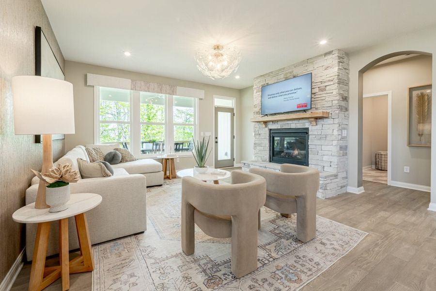 Furnished interior in a model home at Laurel Farms in Dallas (Image 10).