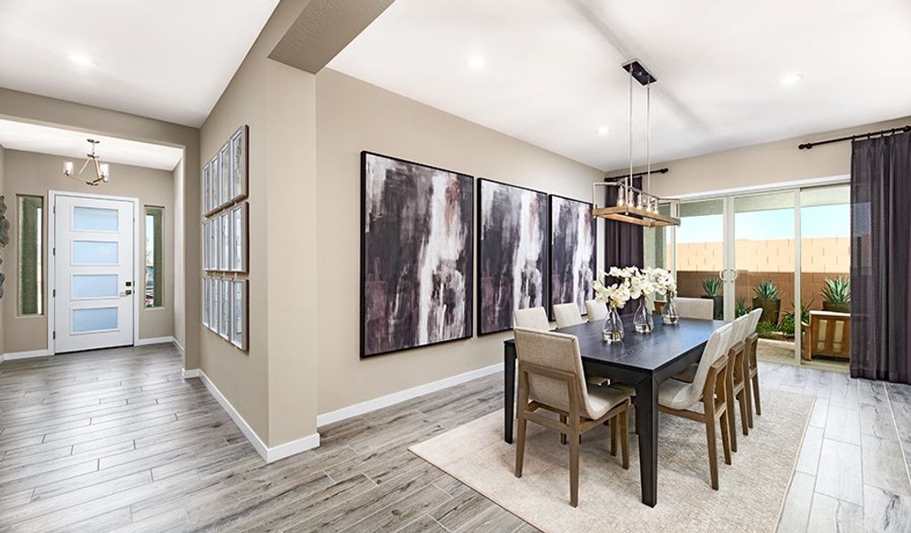 Furnished interior in a model home at Saguaro Reserve III in Marana (Image 31).