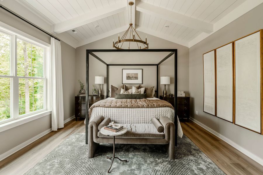Furnished interior in a model home at McLean South Shore in Belmont (Image 50).