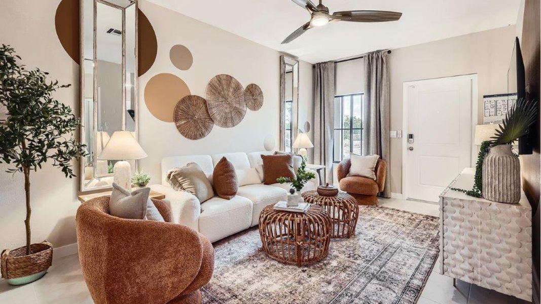 Furnished interior in a model home at Ashwood Cove in Lake Worth (Image 22).