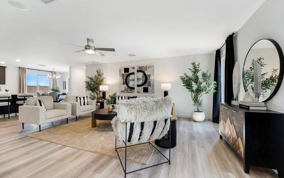 Furnished interior in a model home at Rancho Santa Rosa in Maricopa (Image 45).