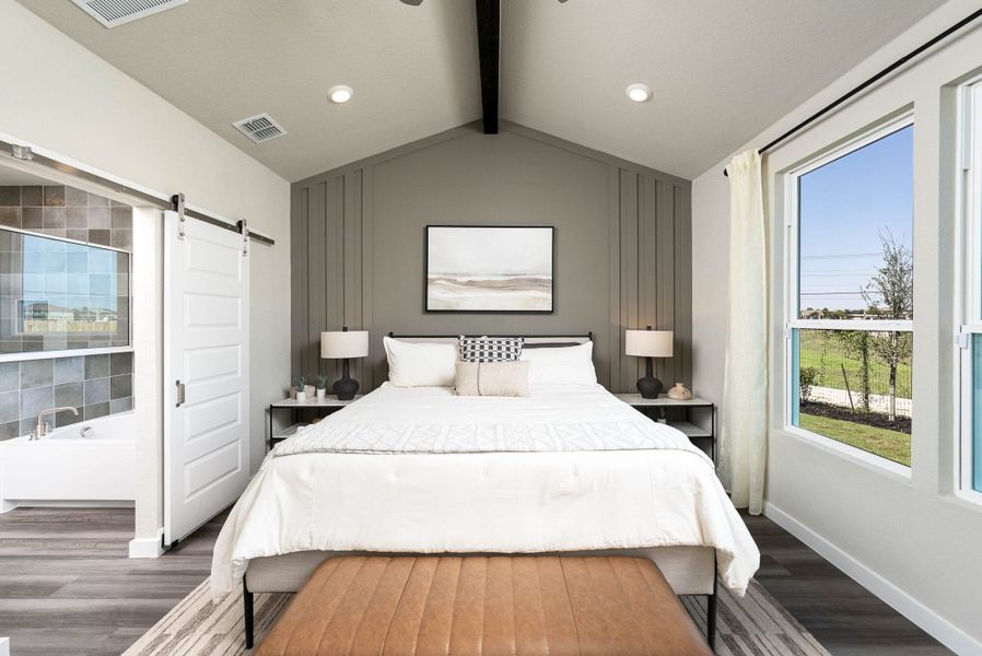 Furnished interior in a model home at August Fields in New Braunfels (Image 23). Furnished interior in a model home at August Fields in New Braunfels (Image 23).