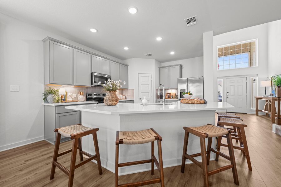 Furnished interior in a model home at Rancho San Gabriel in Georgetown (Image 18). Furnished interior in a model home at Rancho San Gabriel in Georgetown (Image 18).