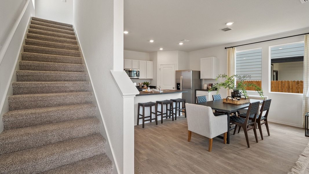 Furnished interior in a model home at Valverde in Bastrop (Image 13). Furnished interior in a model home at Valverde in Bastrop (Image 13).