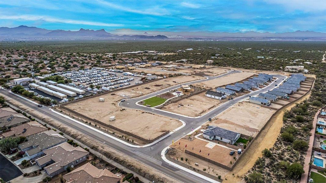 Site preparation and early development at Tortolita Trails in Marana, AZ (Image 50).