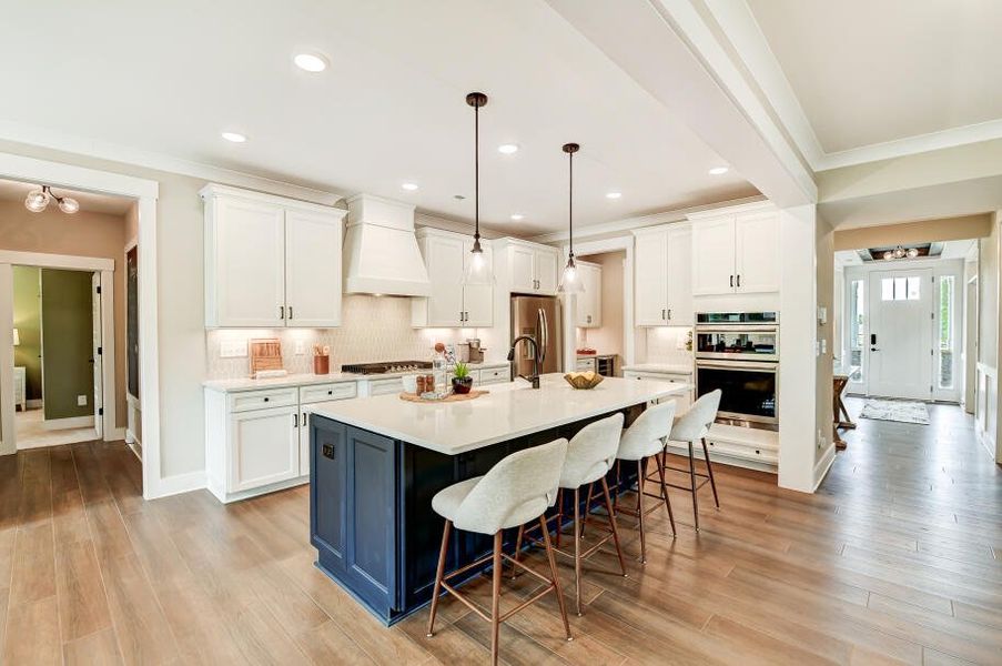 Furnished interior in a model home at Twin Creek Forsyth in Kernersville (Image 24).