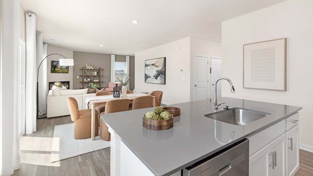 Furnished interior in a model home at Bristol Terrace in Statesville (Image 8).