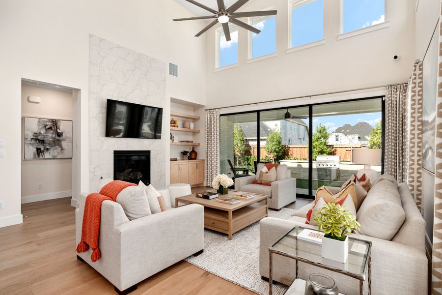 Plan 1146 Living Room - Mosaic 50s Model - Photo by American Legend Homes