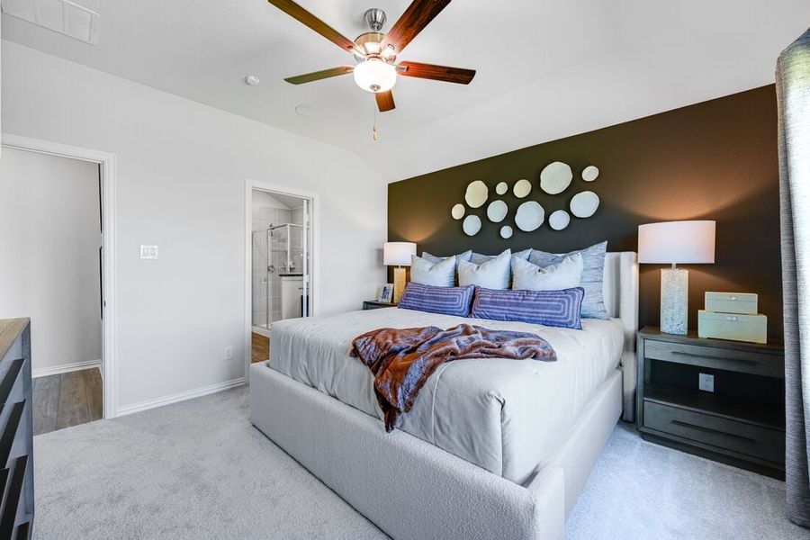 Furnished interior in a model home at River Ridge in Crandall (Image 79).